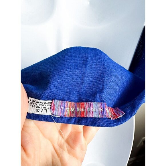 NWT Urban Renewal Cropped Key Hole Halter Cropped Tank Top Blue Womens Large - Picture 4 of 6